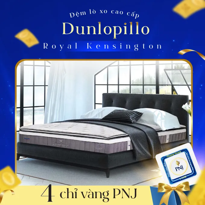 Đệm Lò Xo Dunlopillo Royal Kensington Giảm 25% + Quà |Thegioinem.com