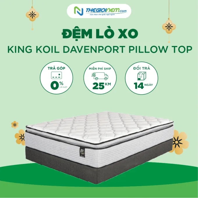 Đệm Lò Xo King Koil Davenport Pillow Giảm 20% Tại Thegioinem.com