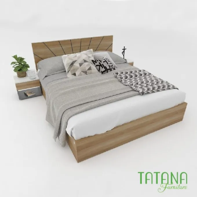 Giường gỗ Tatana MDF001 Giảm Giá  tại Thegioinem.com