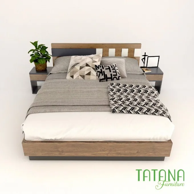 Giường gỗ Tatana MDF003 Giảm Giá tại Thegioinem.com