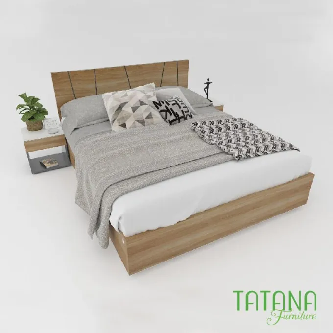 Giường gỗ Tatana MDF005 Giảm Giá tại Thegioinem.com