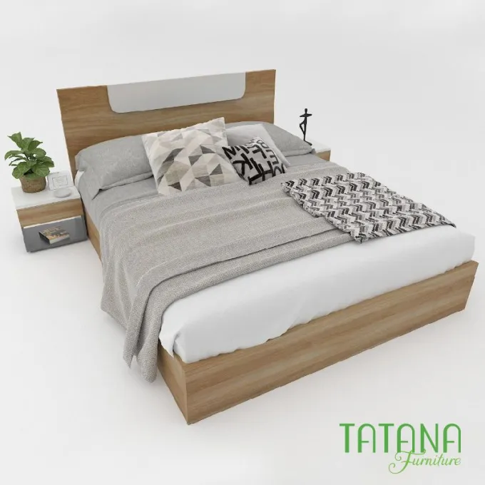 Giường gỗ Tatana MDF011 Giảm Giá tại Thegioinem.com