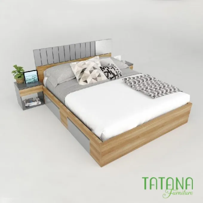 Giường gỗ Tatana MDF023 Giảm Giá tại Thegioinem.com