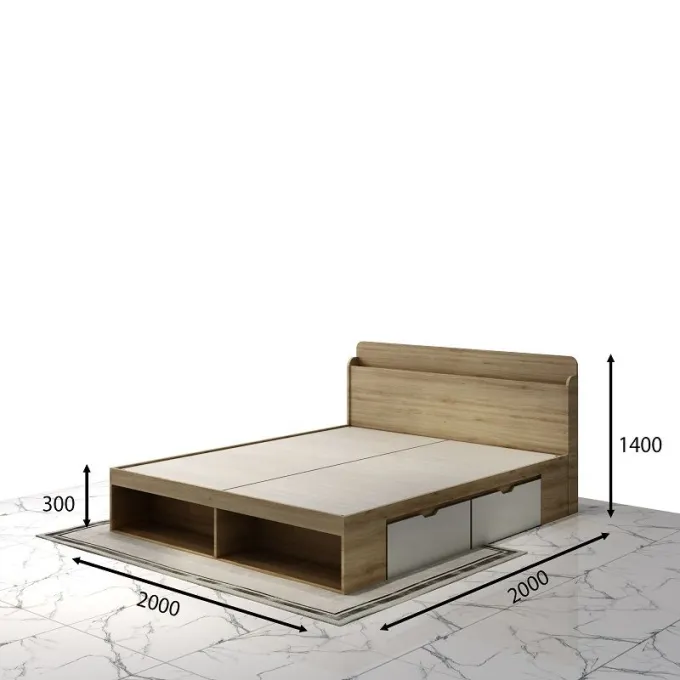 Giường gỗ Tatana MDF025 Giảm 10% Tại Thegioinem.com